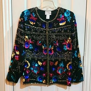 Draper's & Damon's Sequin Beaded Jacket